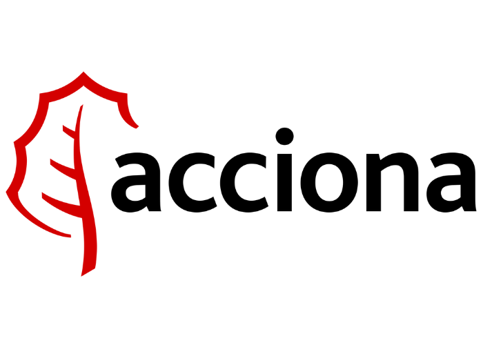 Acciona logo, flawless IT client in solar farms